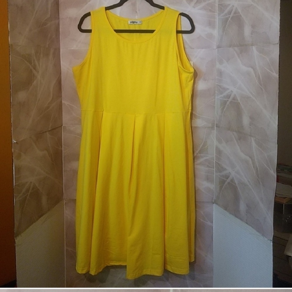 Styleworld Plus Size Yellow Dress